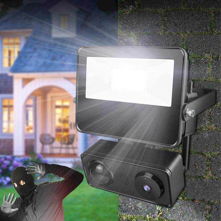 2-Way Talk Smart Security Camera Floodlight Exterior Wall Lamps Lighting Tech Gadgets Tech Gadgets
