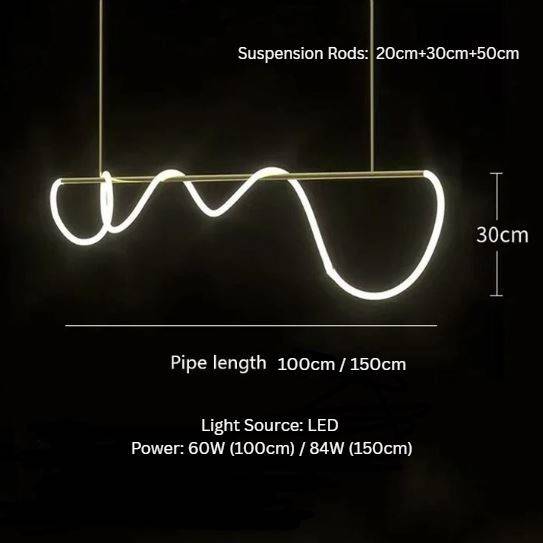 Flexible Silicone LED Tube Chandelier Pendant Lights Chandeliers Pendant Lights