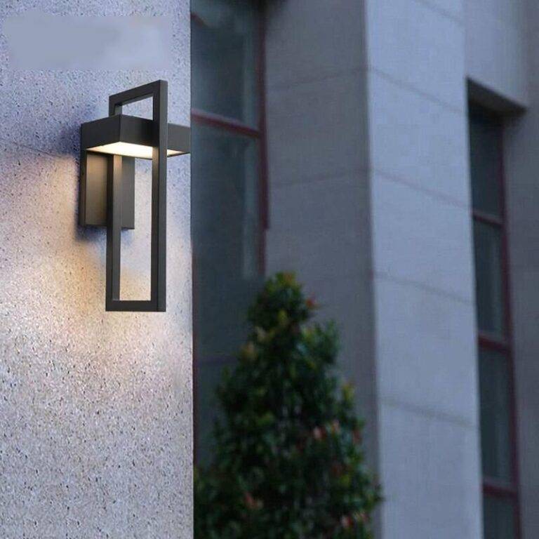 Modern Euro Design Outdoor LED Wall Black Porch Light