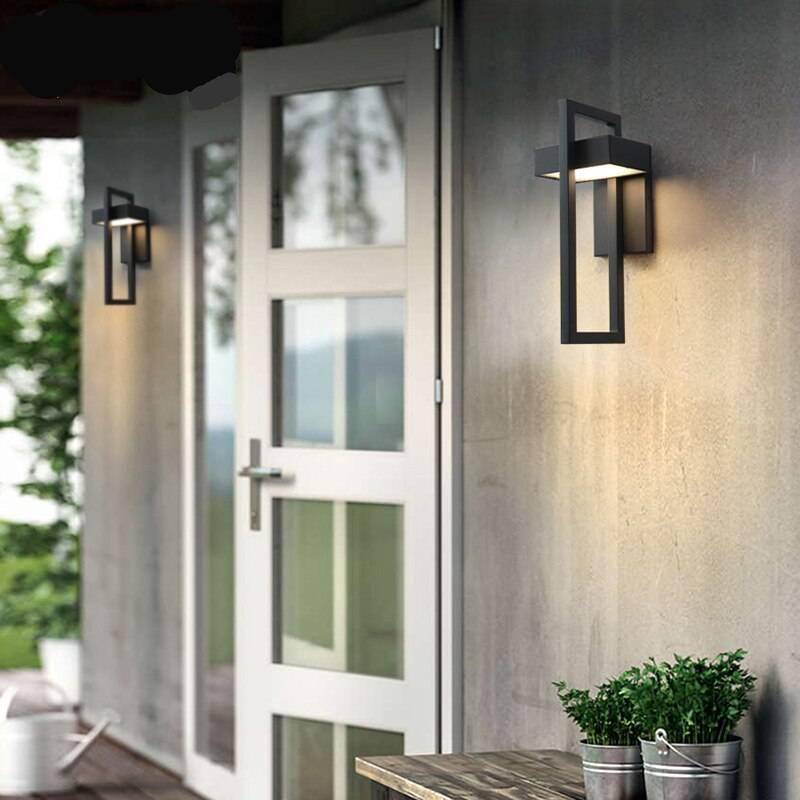 Waterproof Outdoor LED Wall Lighting Retro Vintage Black Color 10W for Garden Porch Sconce Street Light 96V220V Sconce Luminaire Exterior Wall Lamps Outdoor Landscape Lightings