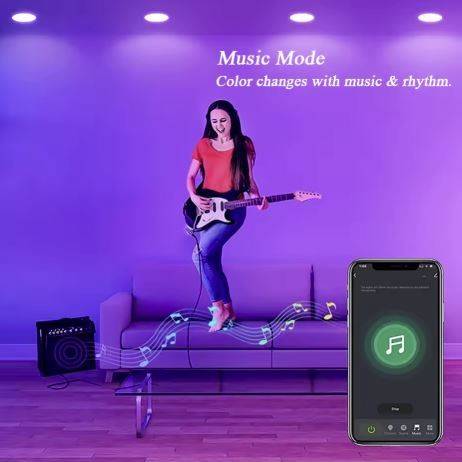 APP Control Smart RGB Recessed Downlights LED Ceiling Downlights