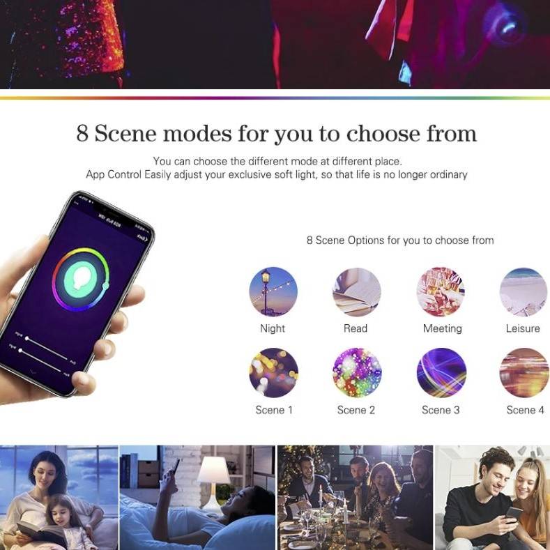 APP Control Smart RGB Recessed Downlights LED Ceiling Downlights