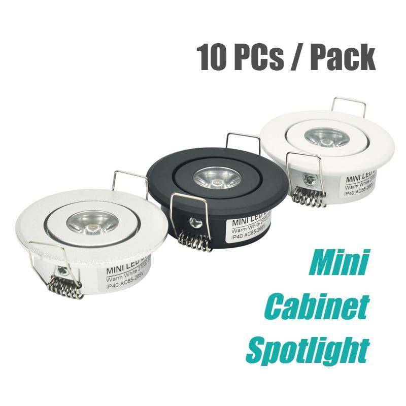 10PCs/Pk Mini Recessed LED Cabinet Spotlights LED Ceiling Downlights