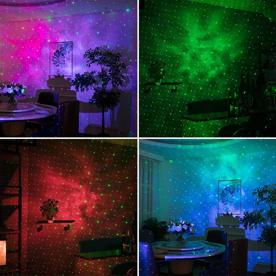 ALIEN Remote Star Galaxy Laser Projector Starry Sky Stage Lighting Effect Bedrooms Kids Room Party Night Holiday Wedding Lights Novelty Lightings