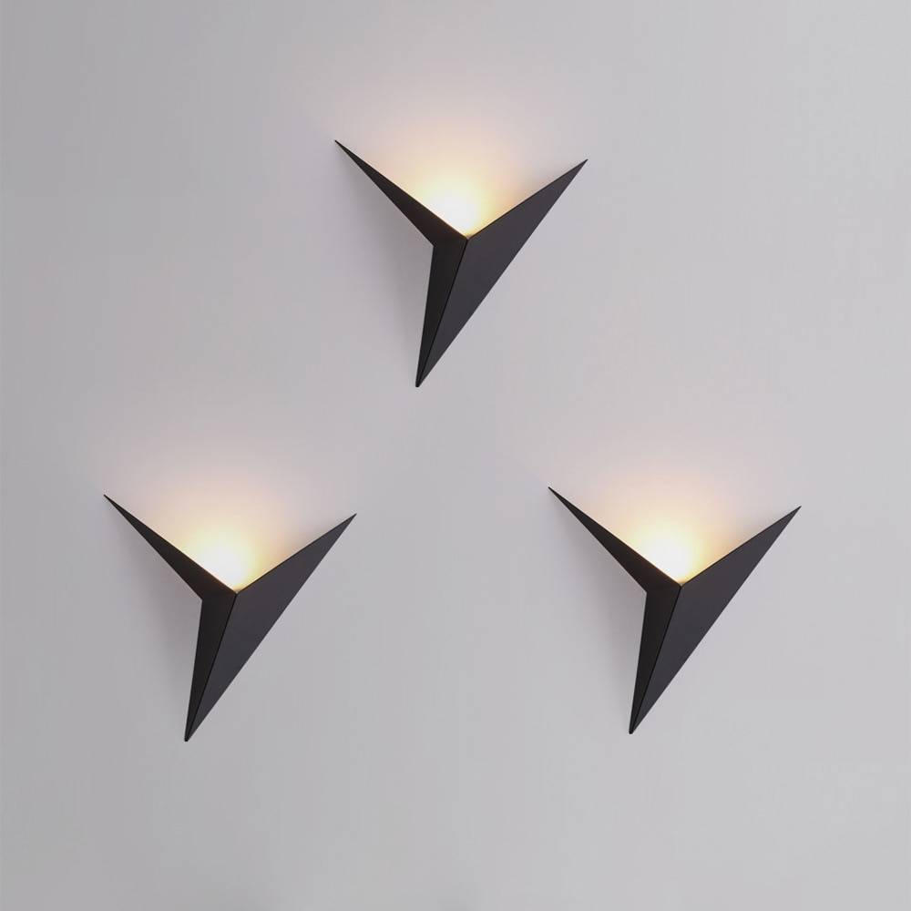 Modern minimalist triangle shape LED Wall Lamps Nordic style Indoor Wall Lamps Living Room Lights 3W AC85-265V Simple Lighting Wall Lamps (Indoor)