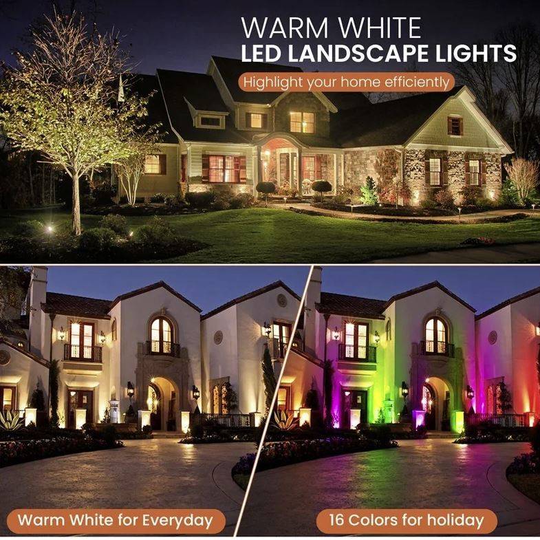 Outdoor Front Yard Remote RGB Spotlights Garden Decorative Lights Outdoor Landscape Lightings Outdoor Front Yard Remote RGB Spotlights Garden Decorative Lights Outdoor Landscape Lightings