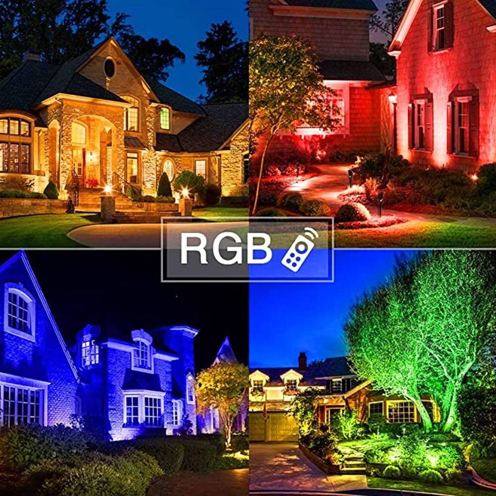 Smart Bluetooth RGB Landscape Light LED Garden Lamp Waterproof APP Control 16 Million Colors Outdoor Yard Lawn Spotlights Outdoor Landscape Lightings