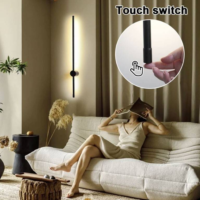 Long Strip Wall Light with Touch Dimming Switch Wall Lamps (Indoor) Long Strip Wall Light with Touch Dimming Switch Wall Lamps (Indoor)