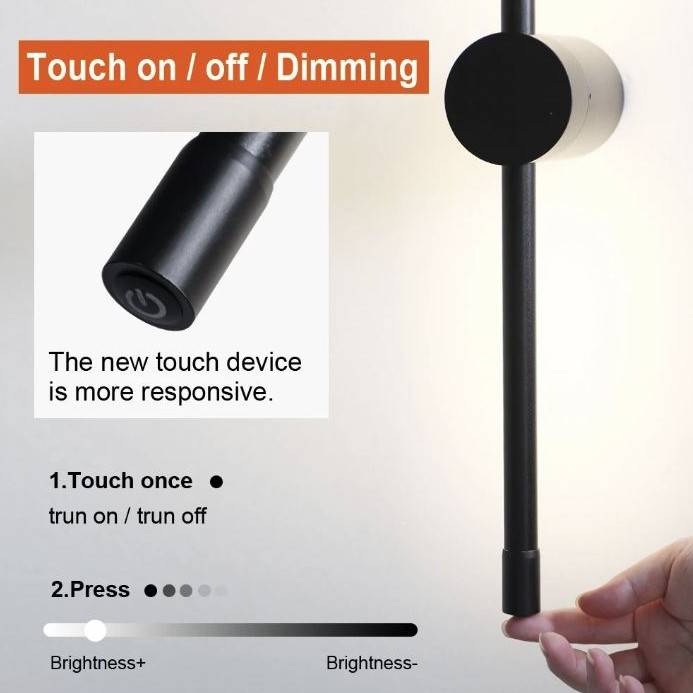 Long Strip Wall Light with Touch Dimming Switch Wall Lamps (Indoor) Long Strip Wall Light with Touch Dimming Switch Wall Lamps (Indoor)