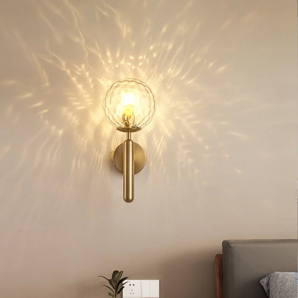 Modern Glass Ball Wall Lamps Bedroom Bedside Reading Wall Lights North Living Room Background Corridor Lighting Wall Lamps (Indoor)