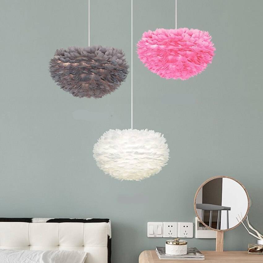 Goose Feather Dome Pendant Chandelier Lights Chandeliers Pendant Lights