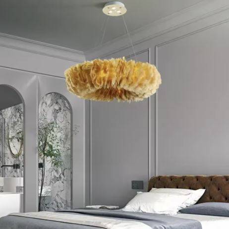 Luxury Feather Ring Pendant Chandelier Light Chandeliers Pendant Lights Luxury Feather Ring Pendant Chandelier Light Chandeliers Pendant Lights