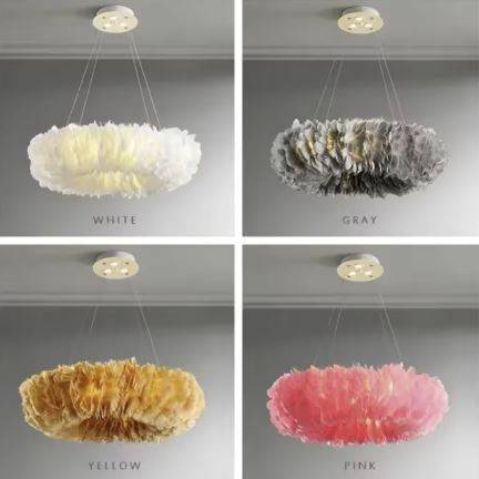 Luxury Feather Ring Pendant Chandelier Light Chandeliers Pendant Lights Luxury Feather Ring Pendant Chandelier Light Chandeliers Pendant Lights