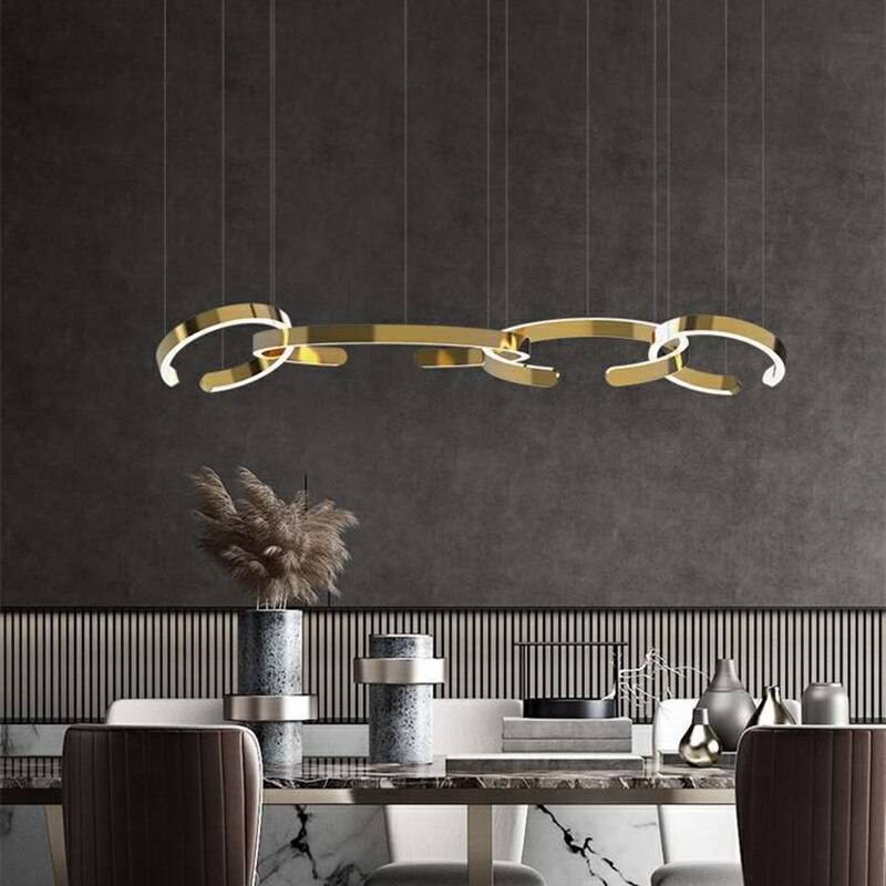 Modern C Ring Led Pendant Lamp Dimmable for Dining Living Room Center Table Bedroom Chandelier Home Decor Luxury Lusters Fixture Chandeliers