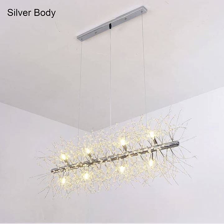 Crystal Sparkling Snowflake Linear LED Chandelier Chandeliers Pendant Lights