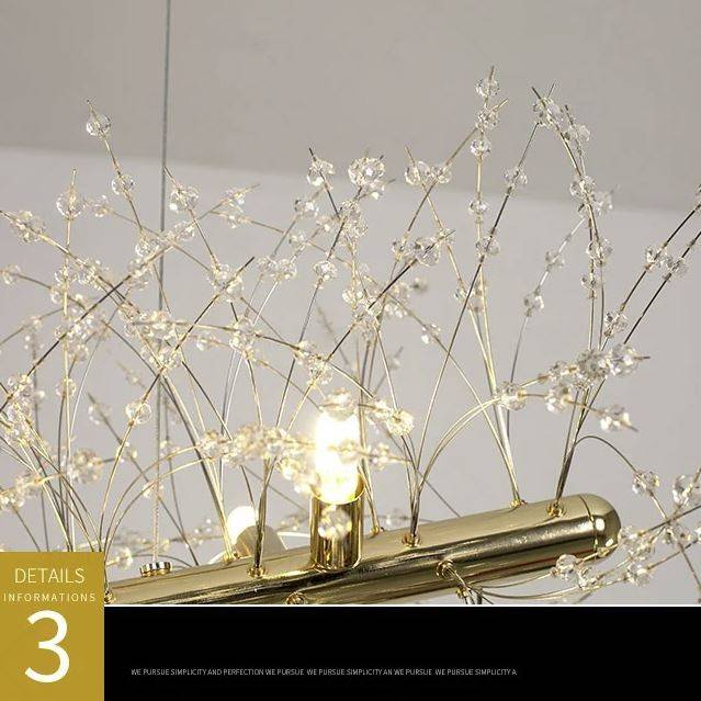 Crystal Sparkling Snowflake Linear LED Chandelier Chandeliers Pendant Lights