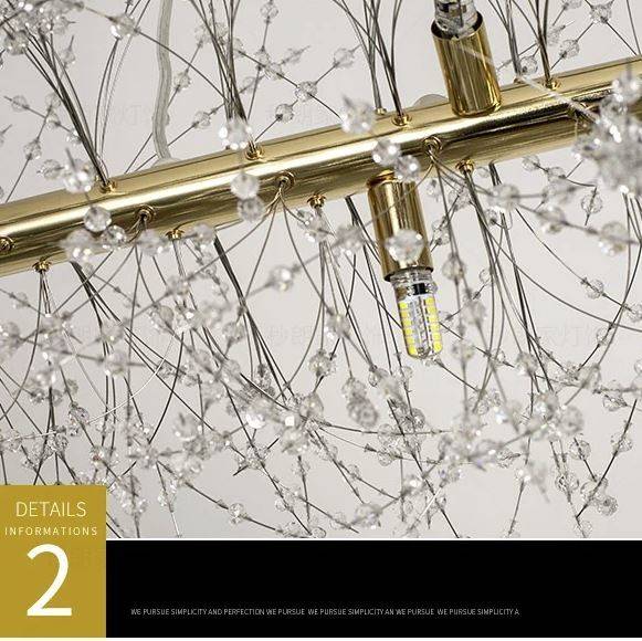 Crystal Sparkling Snowflake Linear LED Chandelier Chandeliers Pendant Lights