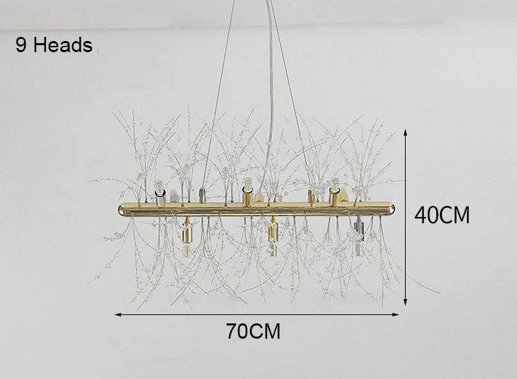 Crystal Sparkling Snowflake Linear LED Chandelier Chandeliers Pendant Lights