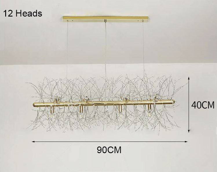 Crystal Sparkling Snowflake Linear LED Chandelier Chandeliers Pendant Lights