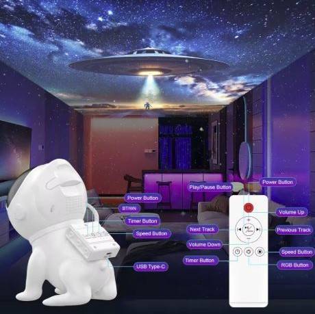 Smart Space Dog LED Galaxy Star Projector Night Lamps Novelty Lightings Smart Space Dog LED Galaxy Star Projector Night Lamps Novelty Lightings