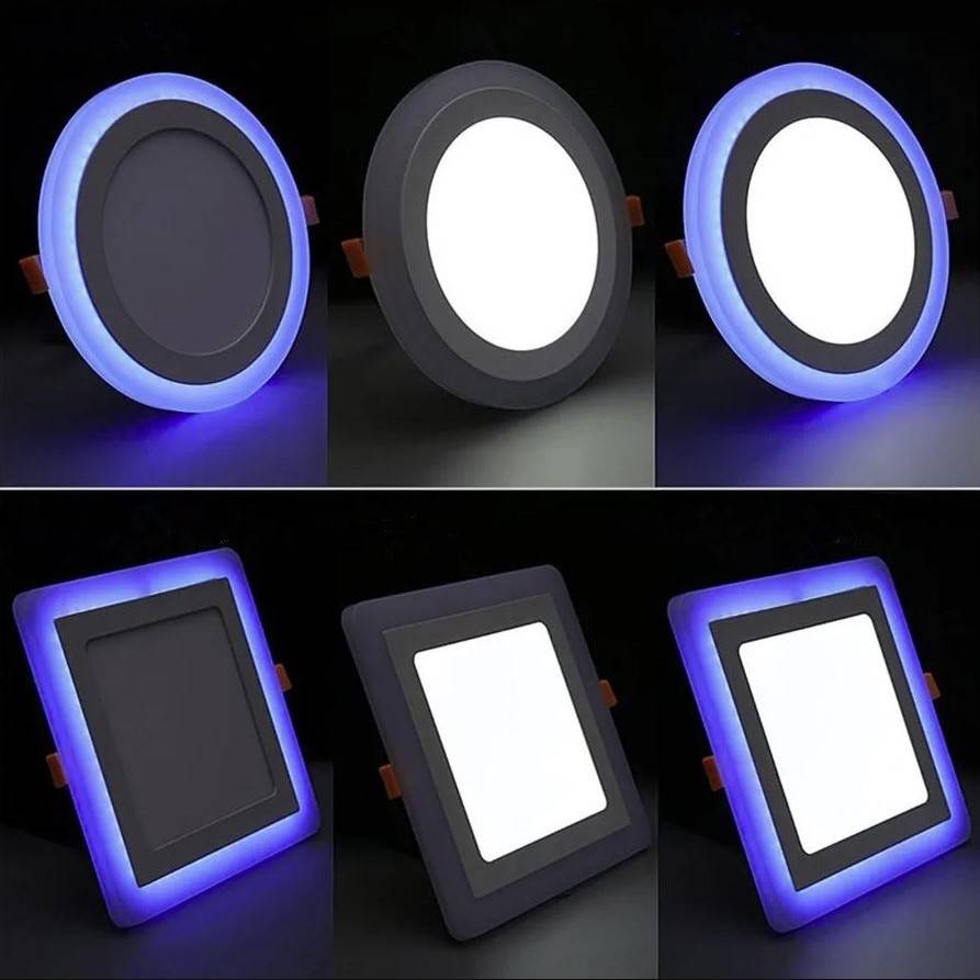 Double Color LED Panel Recessed Downlights LED Ceiling Downlights Double Color LED Panel Recessed Downlights LED Ceiling Downlights
