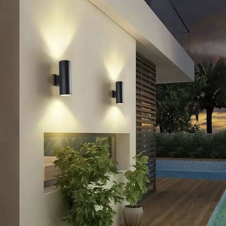 Double Head LED Cylinder Up-Down Wall Lights Exterior Wall Lamps Outdoor Landscape Lightings Wall Lamps (Indoor) Double Head LED Cylinder Up-Down Wall Lights Exterior Wall Lamps Outdoor Landscape Lightings Wall Lamps (Indoor)
