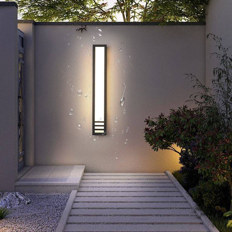 Oriental Style Modern Linear Outdoor Wall Lights Exterior Wall Lamps Outdoor Landscape Lightings