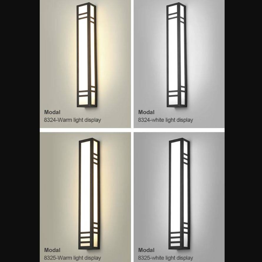 Oriental Style Modern Linear Outdoor Wall Lights Exterior Wall Lamps Outdoor Landscape Lightings
