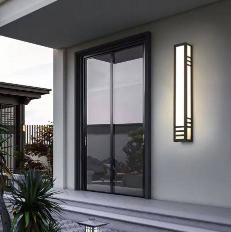 Oriental Style Modern Linear Outdoor Wall Lights Exterior Wall Lamps Outdoor Landscape Lightings