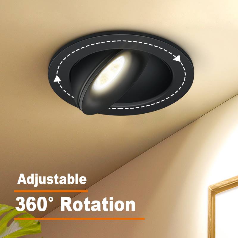Spot Led Downlight Recessed Ceiling Lamp 5W 7W 12W Dimmable white black Indoor Led Spot Light 360° Adjustable For Living Room LED Ceiling Downlights