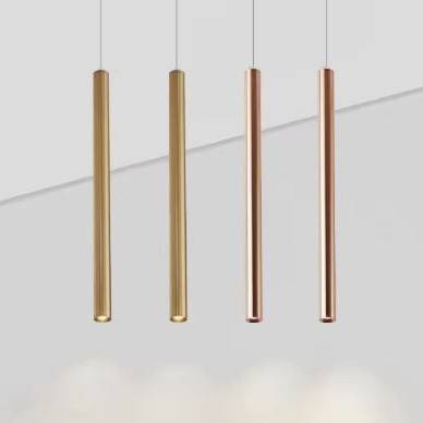 Slim Golden Long Tube Pendant Spotlights Pendant Lights Slim Golden Long Tube Pendant Spotlights Pendant Lights