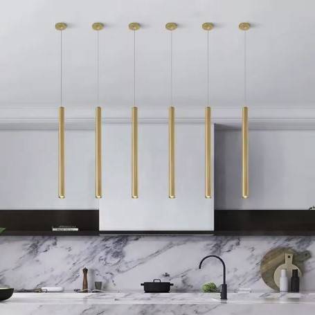 Slim Golden Long Tube Pendant Spotlights Pendant Lights Slim Golden Long Tube Pendant Spotlights Pendant Lights