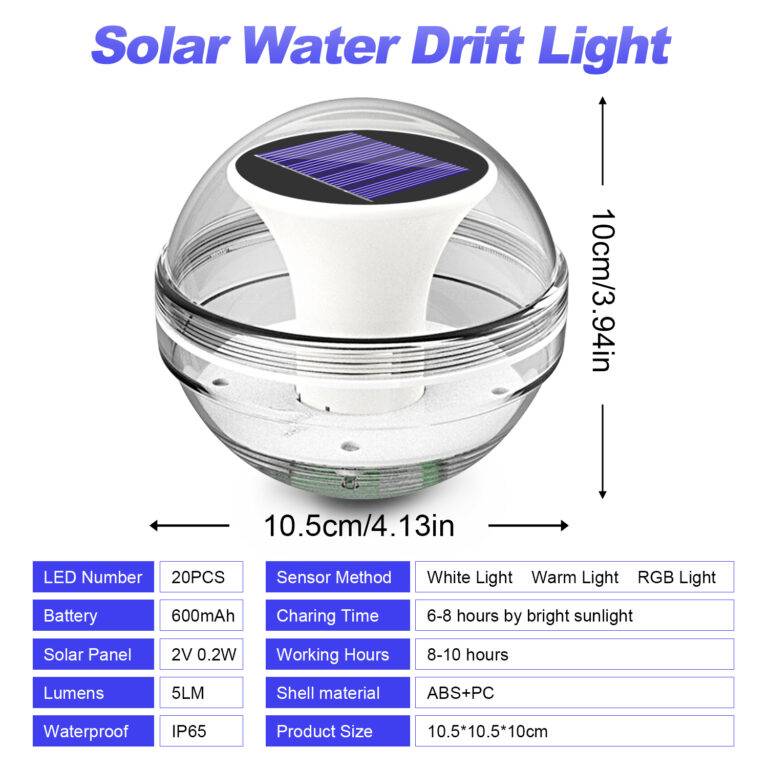 Floating Solar Pool Ball Lights Lighting4Home