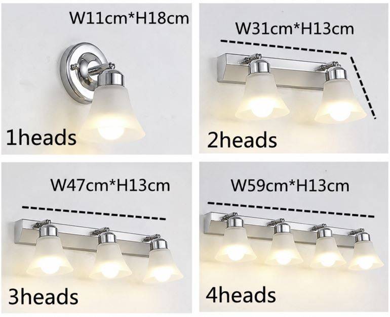Adjustable Over Mirror Bathroom Wall Lights Vanity Lights Wall Lamps (Indoor)