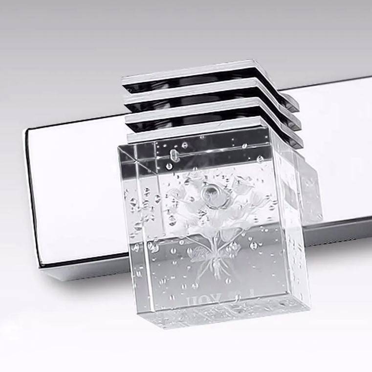 Crystal Cube Shade Over Mirror Light Vanity Lights Wall Lamps (Indoor)