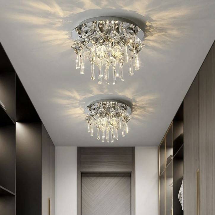 Flush Mount Luxury Round Crystal Chandelier Chandeliers LED Ceiling Downlights Flush Mount Luxury Round Crystal Chandelier Chandeliers LED Ceiling Downlights