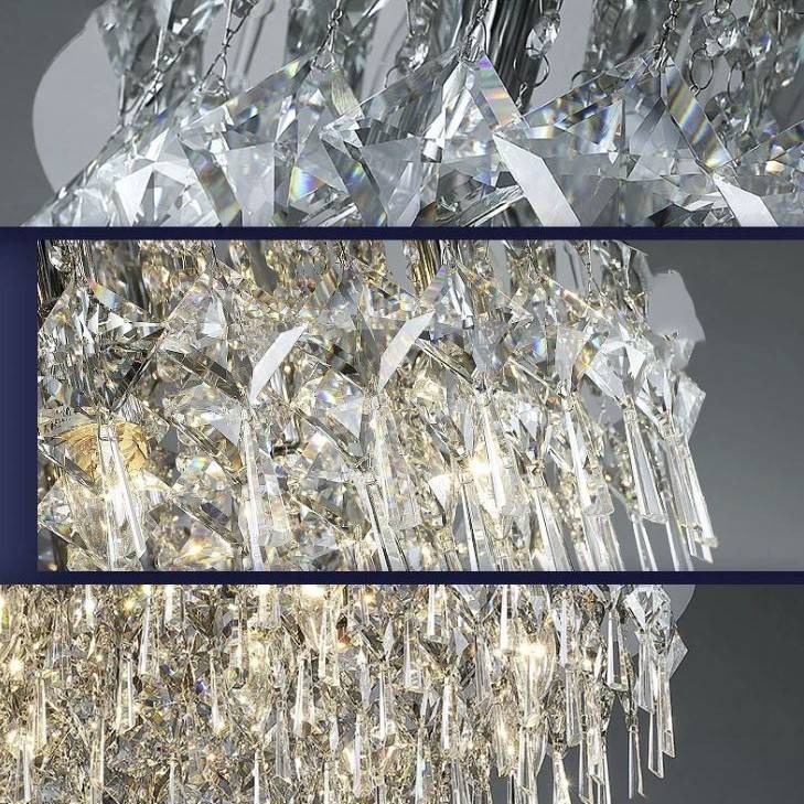 Flush Mount Luxury Round Crystal Chandelier Chandeliers LED Ceiling Downlights Flush Mount Luxury Round Crystal Chandelier Chandeliers LED Ceiling Downlights