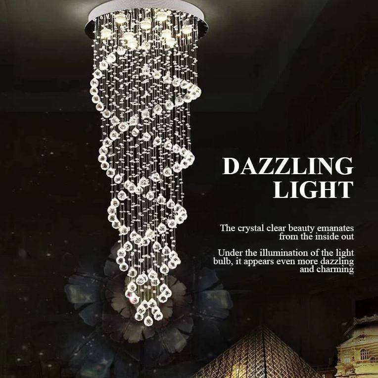 Luxury LED Crystal Cyclone Raindrop Chandelier Chandeliers Luxury LED Crystal Cyclone Raindrop Chandelier Chandeliers