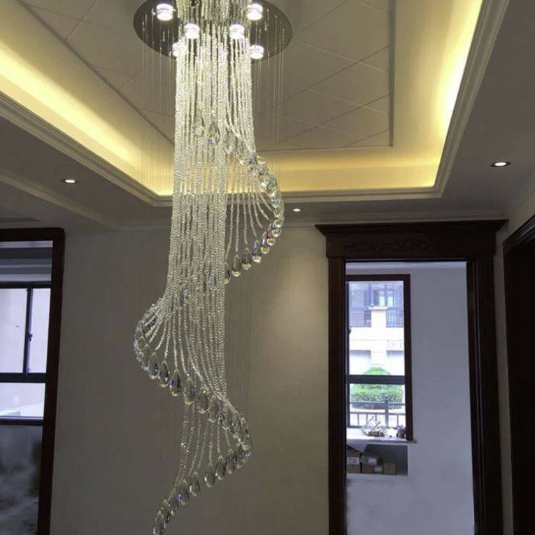 Luxury Large Crystal Spiral Chandelier Chandeliers