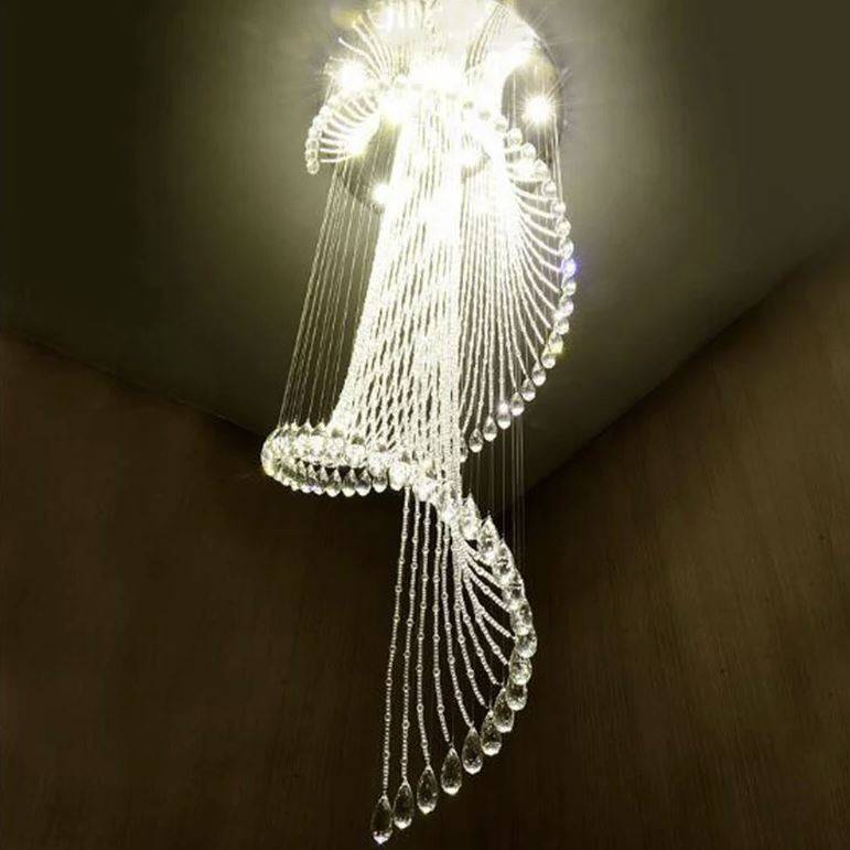 Luxury Large Crystal Spiral Chandelier Chandeliers