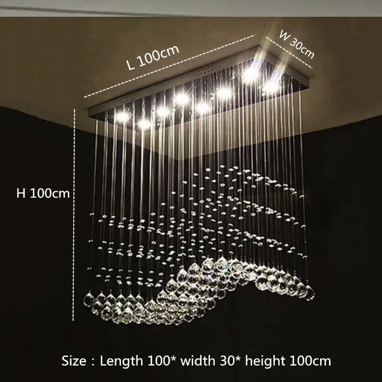 Modern LED Rectangle Crystal Chandeliers Chandeliers Modern LED Rectangle Crystal Chandeliers Chandeliers