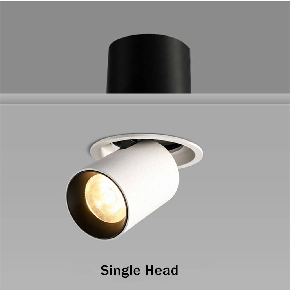 Single/Double Head LED Downlight Stretchable Recessed LED Spot Lighting 7W 10W 20W 24W Bedroom Kitchen Indoor Led Ceiling Lamp LED Ceiling Downlights