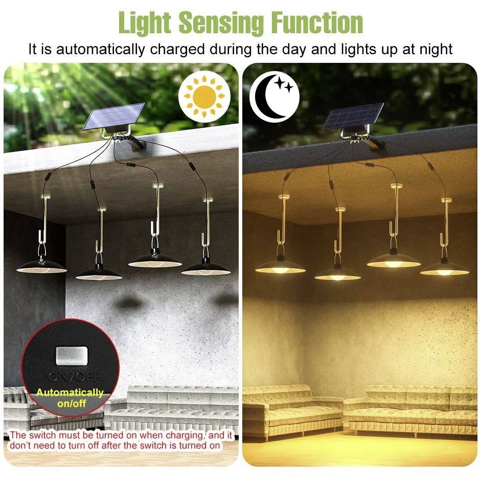 Solar Shed Hanging Pendant Lights Garden Decorative Lights Outdoor Landscape Lightings Solar Powered Security Lights