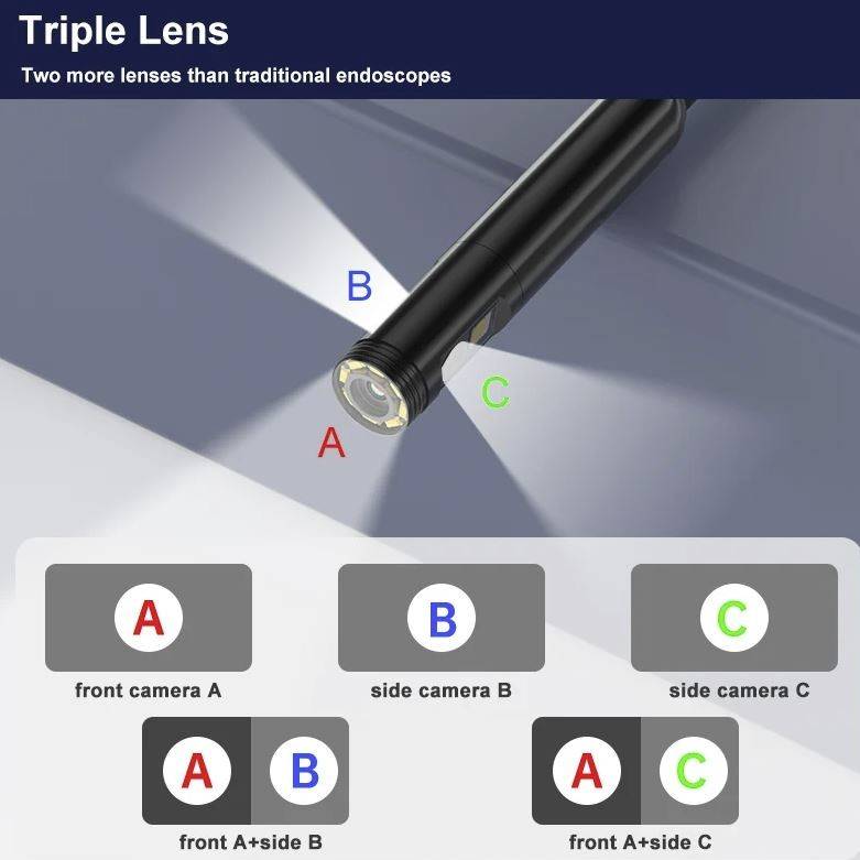 Endoscope Inspection Camera with Monitor Lanterns and Work Lighting Lighting Tech Gadgets