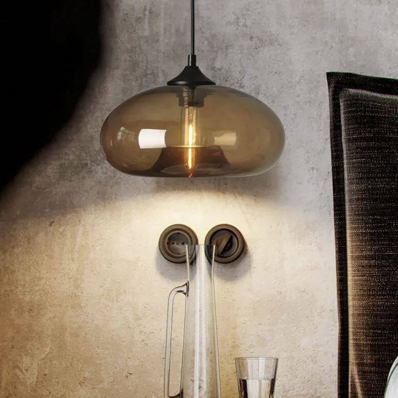Colorful Oval Glass Pendant Light Pendant Lights Colorful Oval Glass Pendant Light Pendant Lights