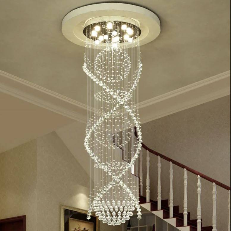 Luxury Crystal Spiral Globes Chandelier Chandeliers