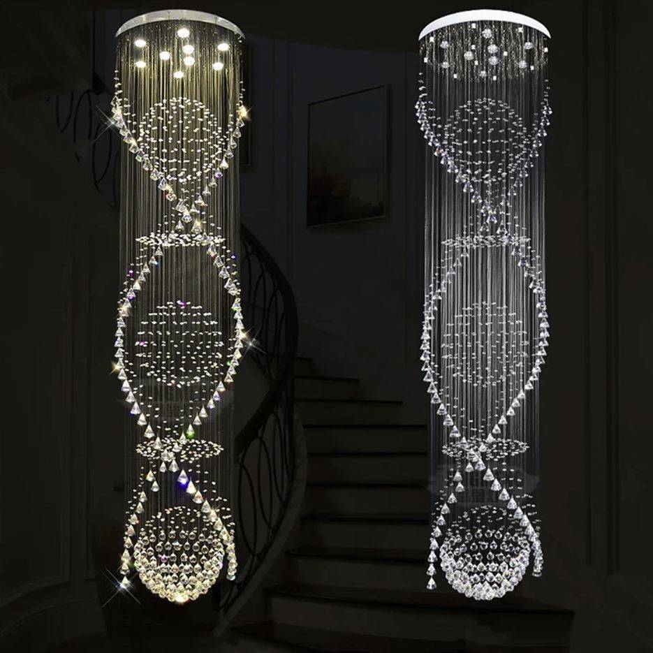 Luxury Crystal Spiral Globes Chandelier Chandeliers