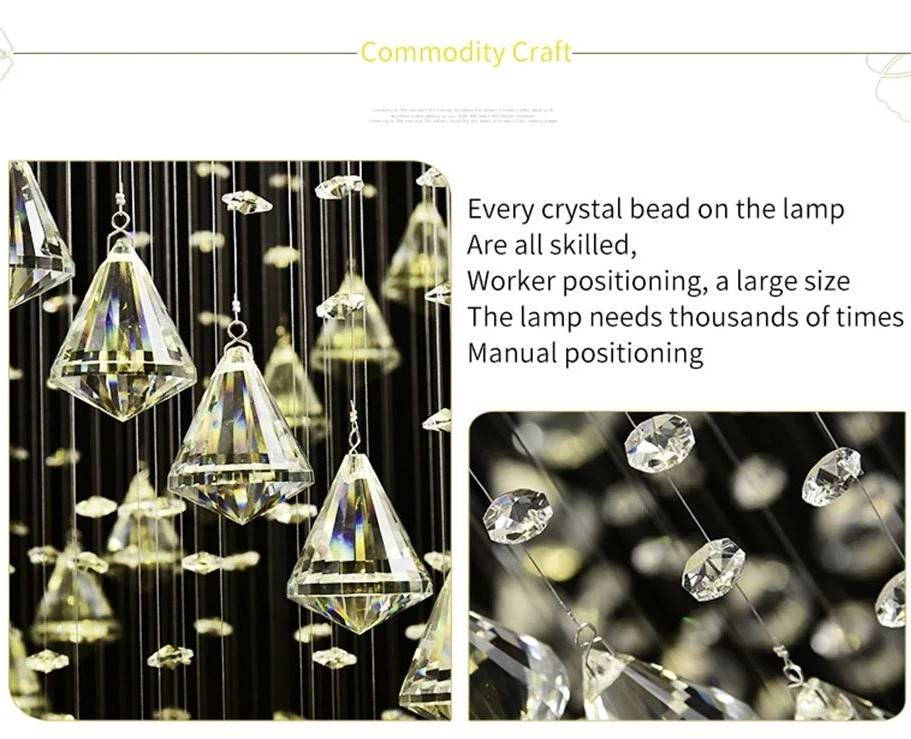 Luxury Crystal Spiral Globes Chandelier Chandeliers