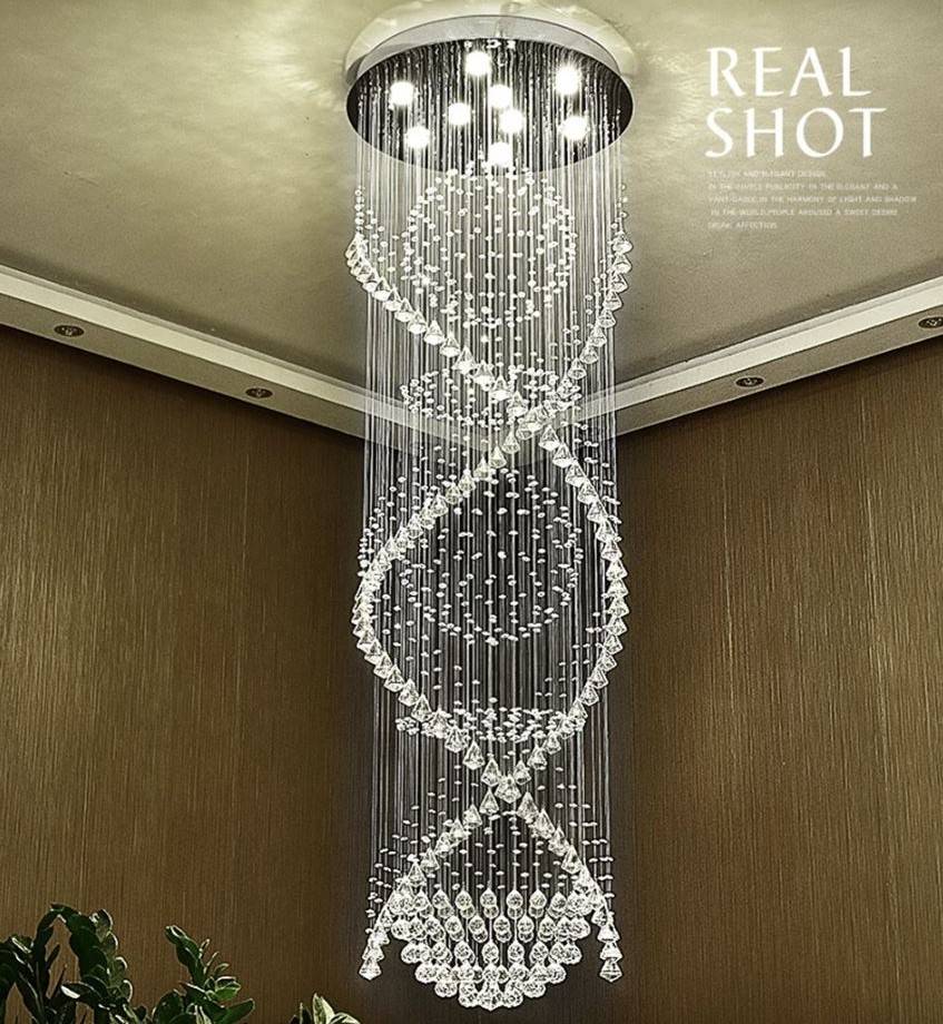 Luxury Crystal Spiral Globes Chandelier Chandeliers