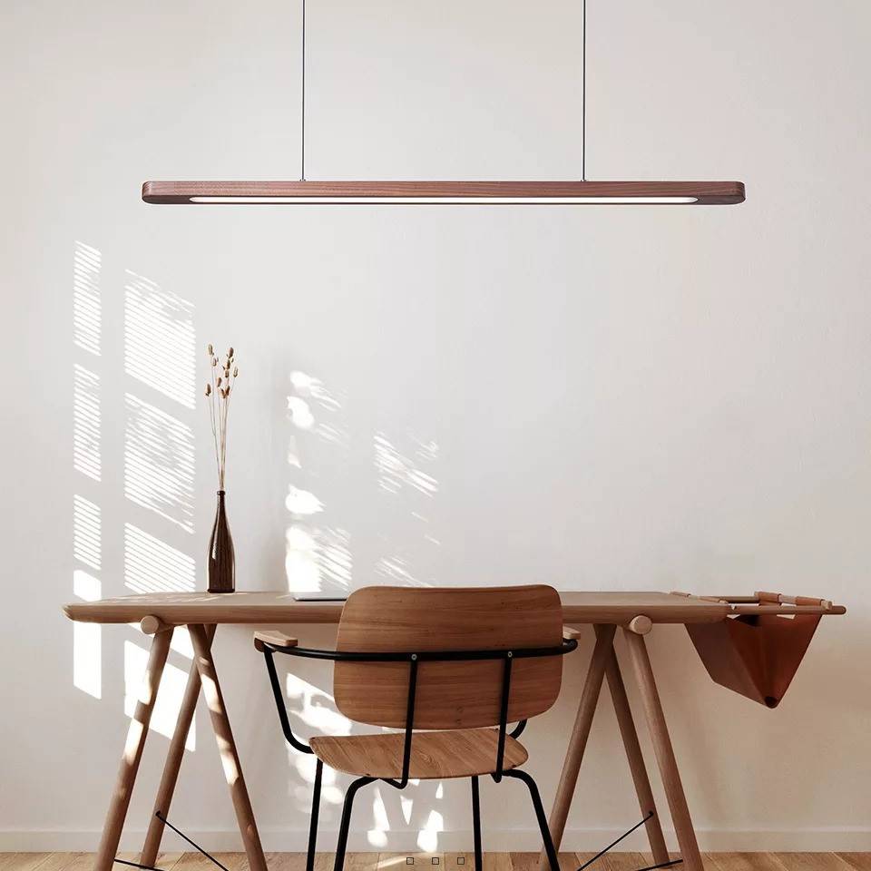 Modern Linear Wooden Pendant Lights Pendant Lights